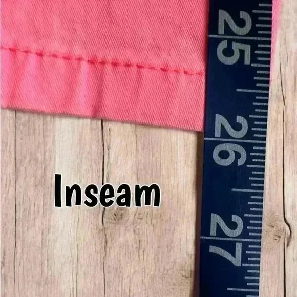 Stylus Women’s Pink Coral Stretch Straight Leg Chino Capri Crop Pants Sz 2 - Picture 9 of 10